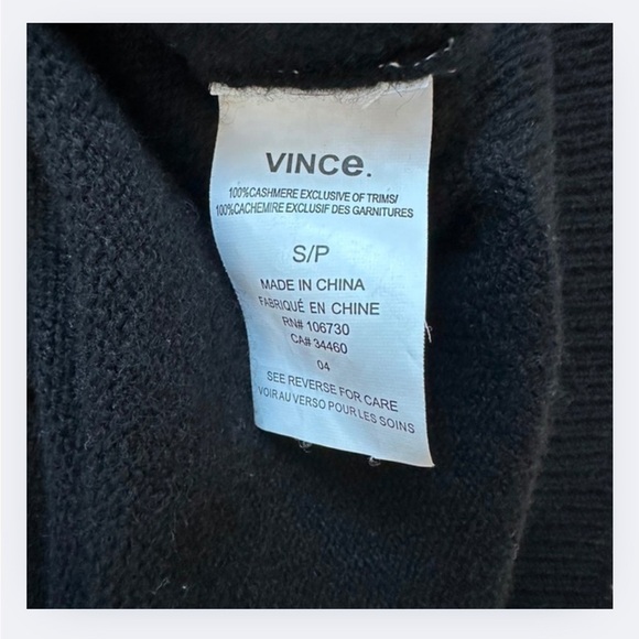 Vince Black Cashmere Tunic Sweater - Picture 4 of 9